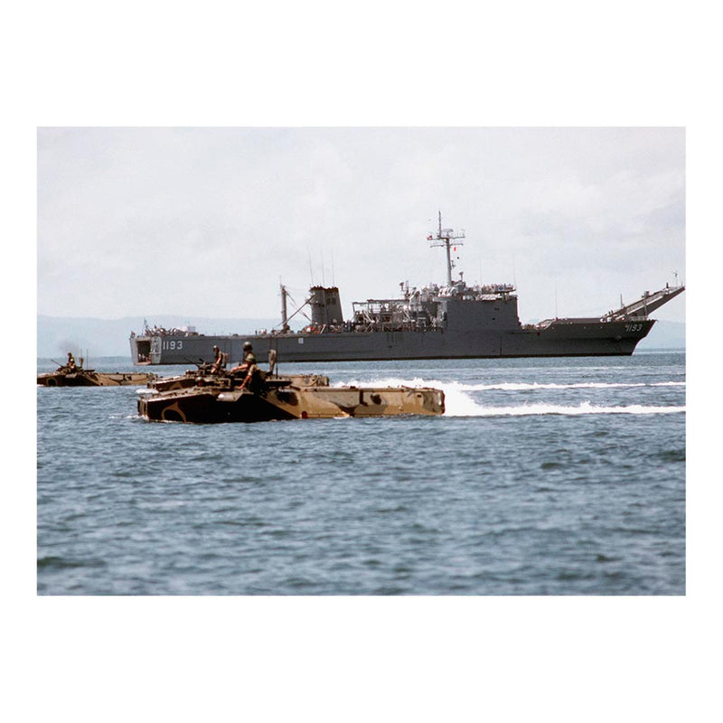 Tank Landing ship USS Fairfax County (LST 1193) Off The Coast Of Puerto Rico Jigsaw Puzzle