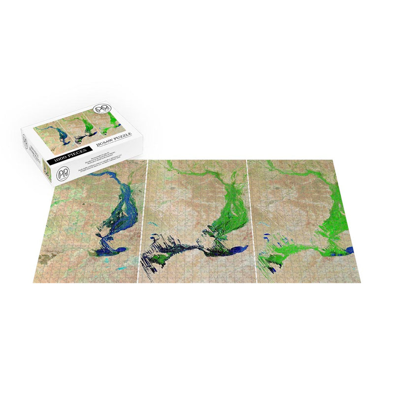 Terra Satellite Image of Lake Eyre Basin, Australia Jigsaw Puzzle
