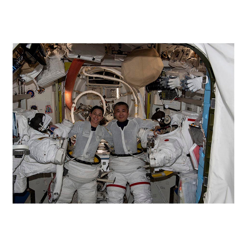 Suiting Up for Their First Spacewalk Jigsaw Puzzle