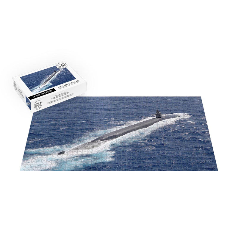 Ballistic Missile Submarine USS Maine (SSBN 741) Surfaces To Receive Replenishment Jigsaw Puzzle