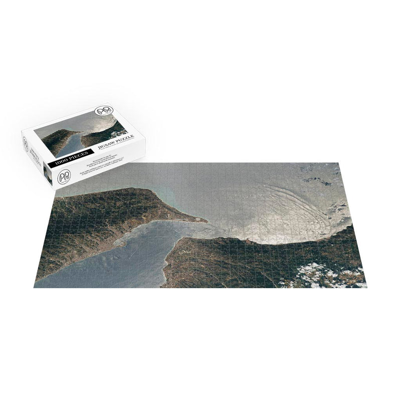 ISS Photograph of The Strait of Messina Between Sicily and Calabria, Italy Jigsaw Puzzle
