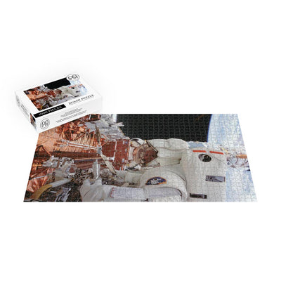 Astronaut Kathryn Thornton Works on Hubble Space Telescope Jigsaw Puzzle