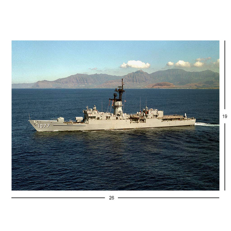 Frigate USS Ouellet (FF 1077) Underway Off Oahu, HI Jigsaw Puzzle