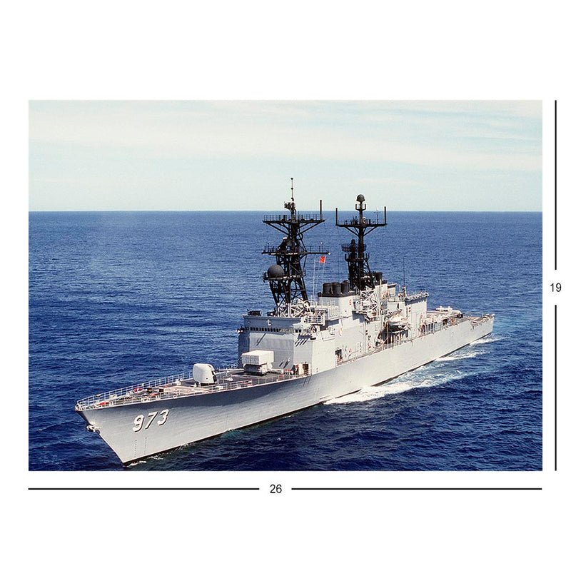 Destroyer USS John Young (DD 973) Underway During A Gunnery Exercise Jigsaw Puzzle