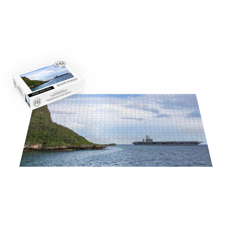 Aircraft Carrier USS Nimitz (CVN 68) Enters Apra Harbor, Guam Jigsaw Puzzle