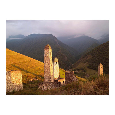 Fortified Ingush Military Towers of Medieval Erzi, Republic of Ingushetia Jigsaw Puzzle