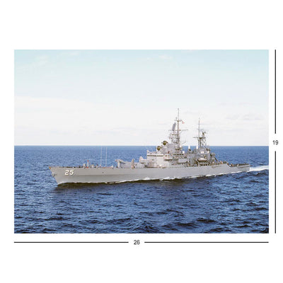 Nuclear-powered Guided Missile Cruiser USS Bainbridge (CGN 25) Underway Jigsaw Puzzle
