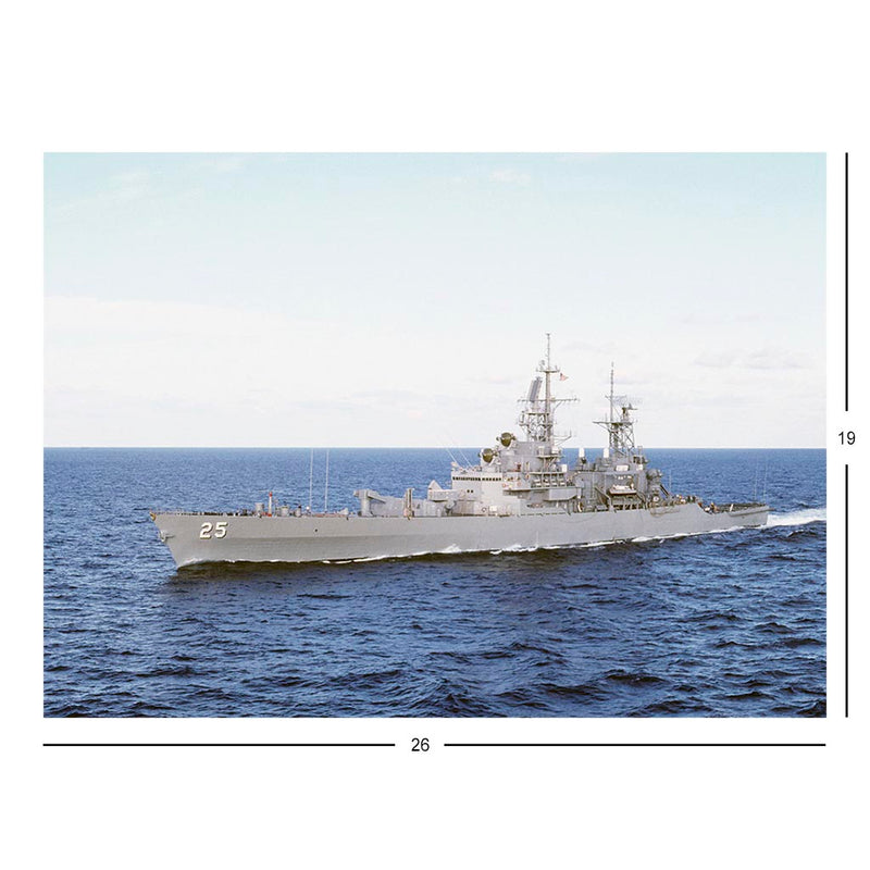 Nuclear-powered Guided Missile Cruiser USS Bainbridge (CGN 25) Underway Jigsaw Puzzle