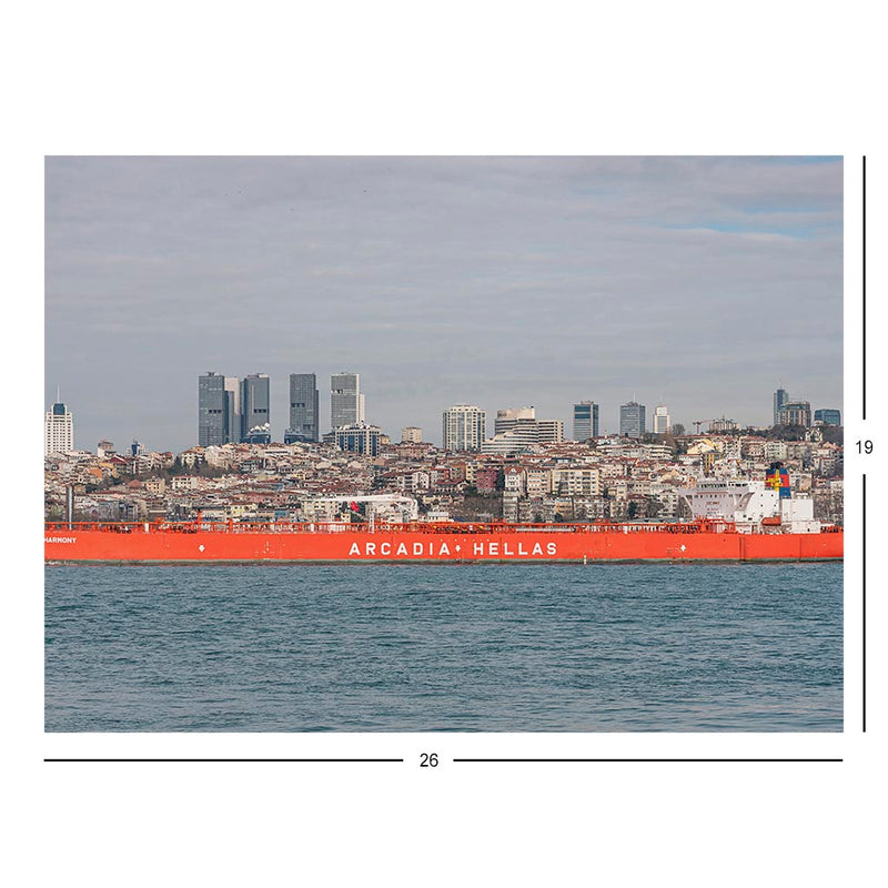 Oil tanker Aegean Harmony Sails Near Istanbul, Turkey Jigsaw Puzzle