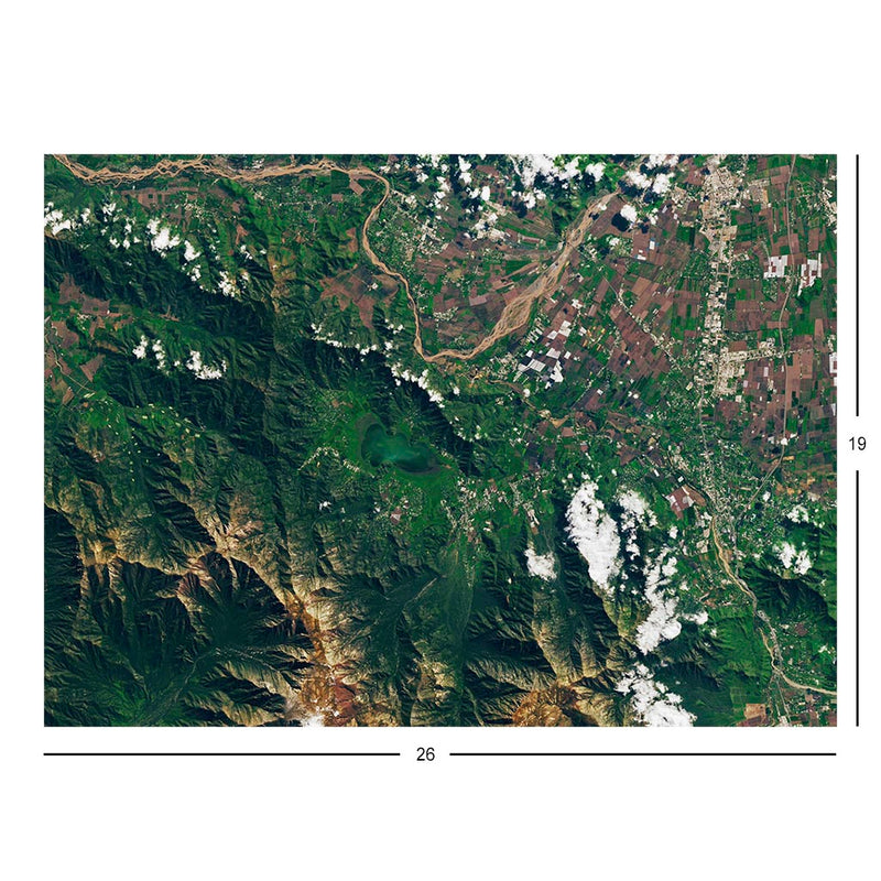 Landsat 9 Satellite Image of Laguna de Aculeo Jigsaw Puzzle