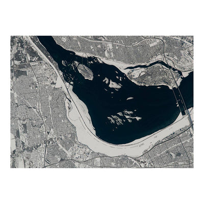 ISS Photograph of Snow Covered Montreal Jigsaw Puzzle