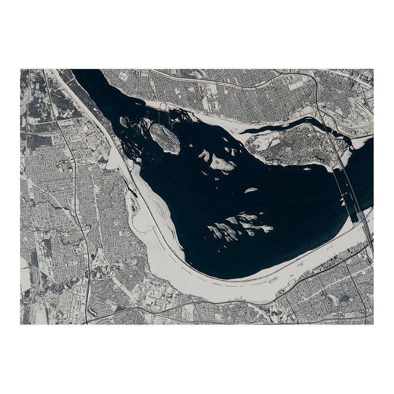 ISS Photograph of Snow Covered Montreal Jigsaw Puzzle