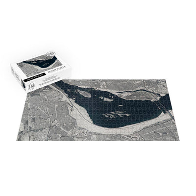 ISS Photograph of Snow Covered Montreal Jigsaw Puzzle