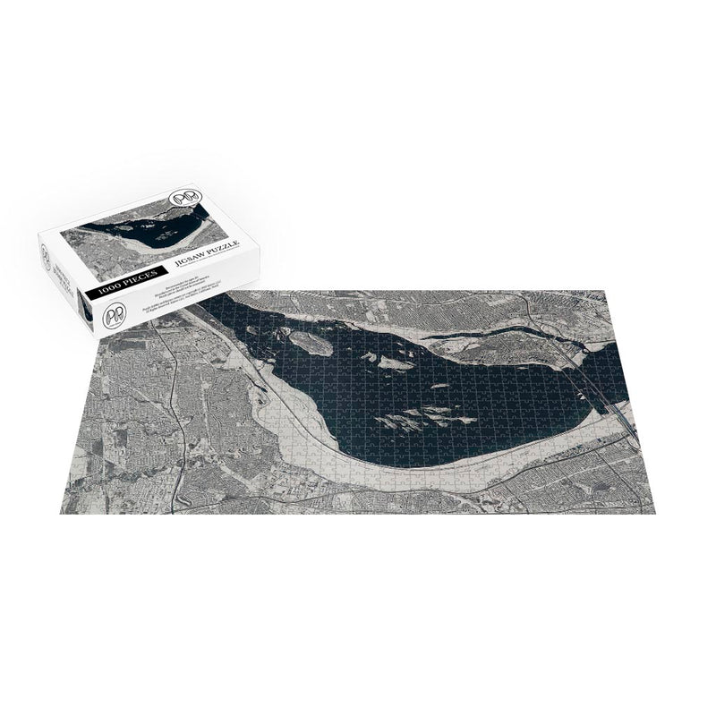 ISS Photograph of Snow Covered Montreal Jigsaw Puzzle