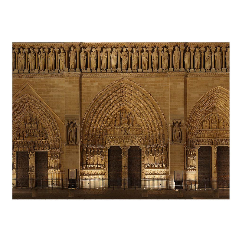Facade of Notre-Dame de Paris, Night Jigsaw Puzzle