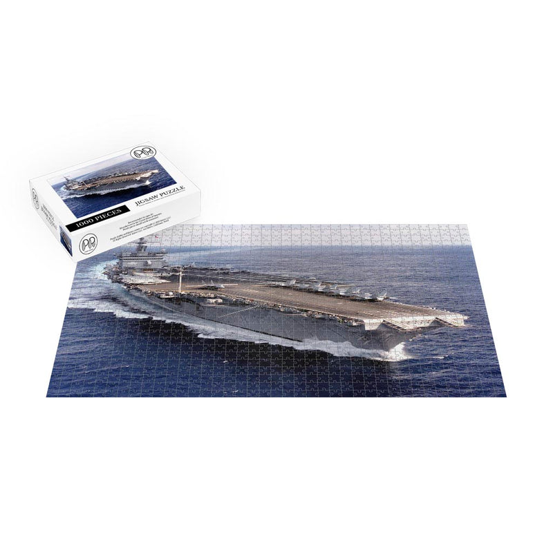 Nuclear-powered Aircraft Carrier, USS Enterprise (CVN 65) Conducting Flight Operations Jigsaw Puzzle