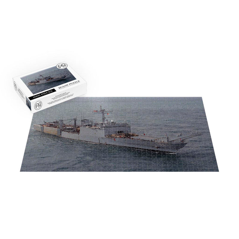 Tank Landing Ship USS Harlan County (LST 1196) Underway Jigsaw Puzzle