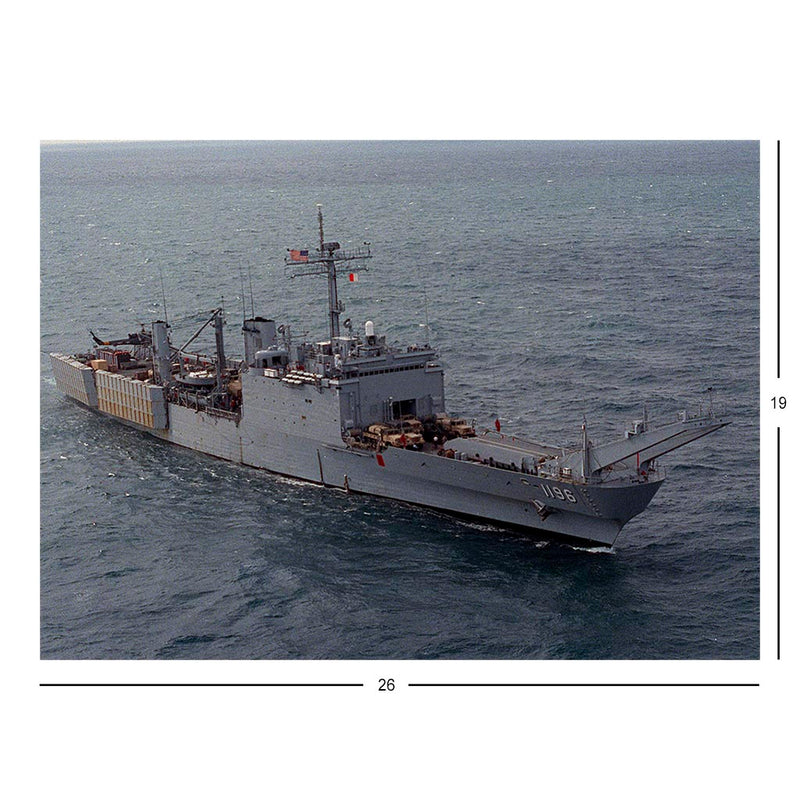 Tank Landing Ship USS Harlan County (LST 1196) Underway Jigsaw Puzzle