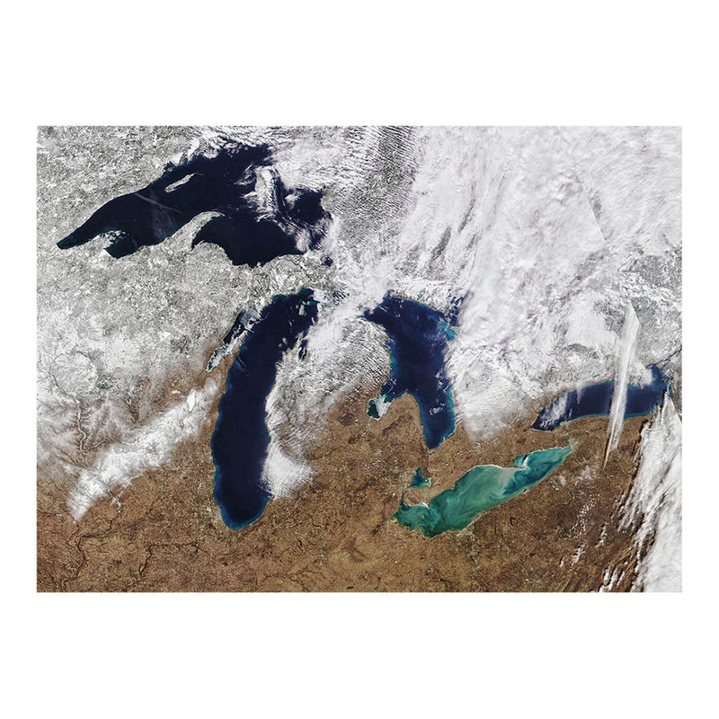 NOAA-20 Satellite of Wintery Great Lakes Jigsaw Puzzle