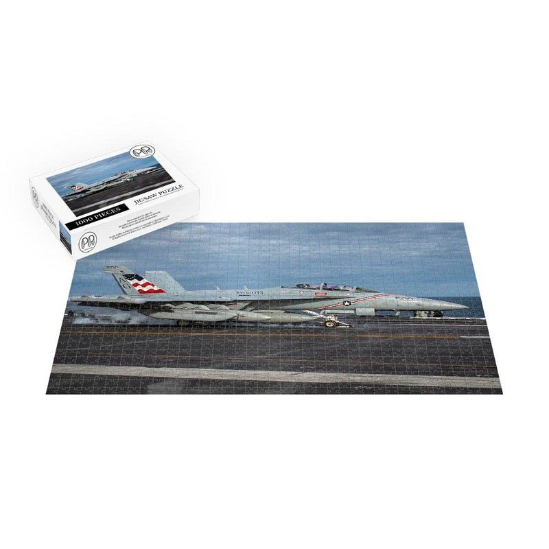 E/A-18 G Growler from (VAQ) 140 Launches From USS George H.W. Bush (CVN 77) Jigsaw Puzzle