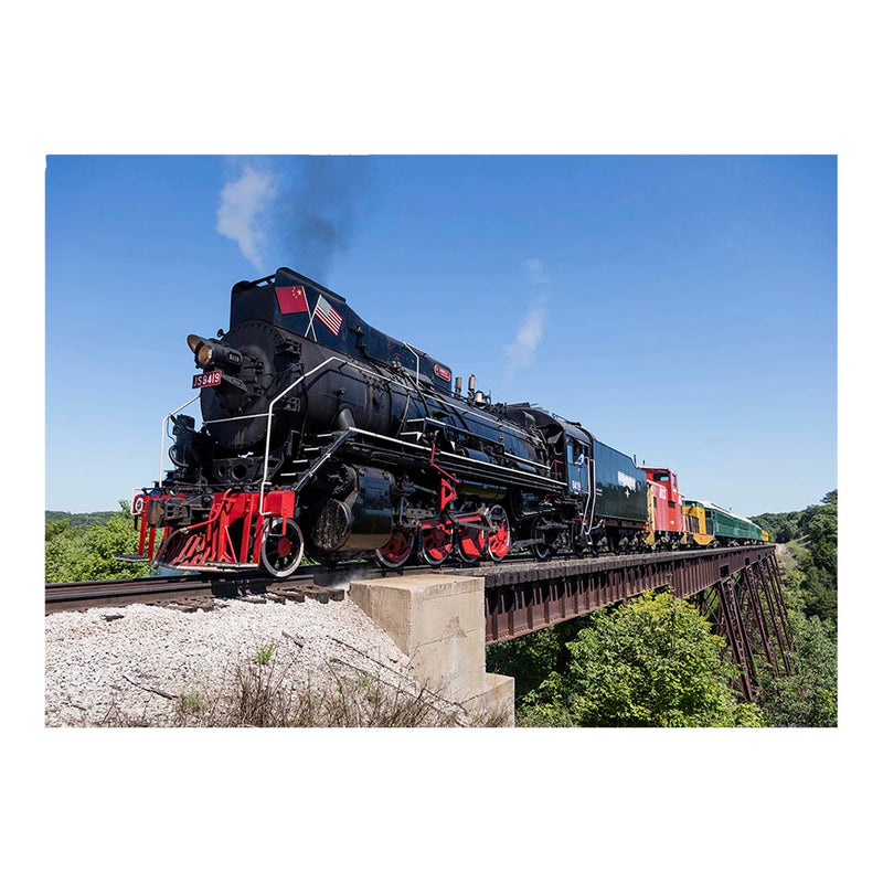 China Railways JS-8419 Locomotive Crossing Bass Point Creek Bridge Jigsaw Puzzle