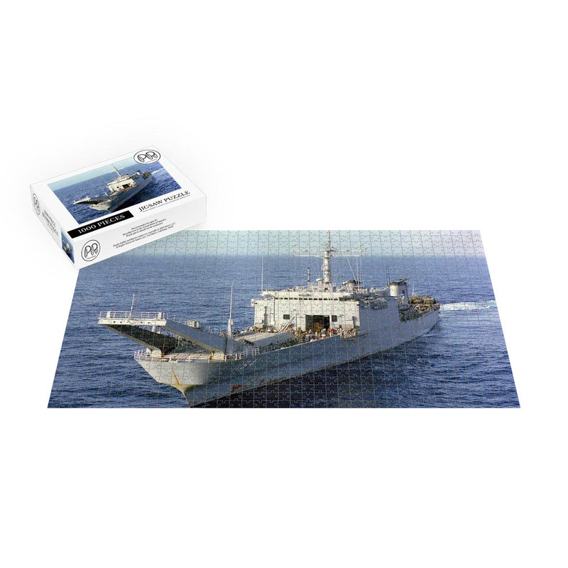 Tank Landing Ship USS Frederick (LST 1184) Underway Jigsaw Puzzle