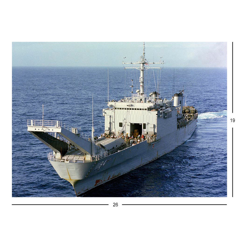 Tank Landing Ship USS Frederick (LST 1184) Underway Jigsaw Puzzle