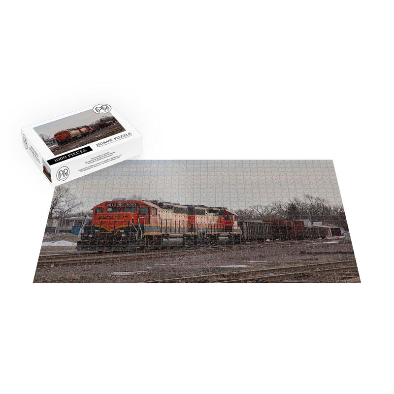 BNSF Diesel Locomotive 2013 Near Mendota Illinois Jigsaw Puzzle