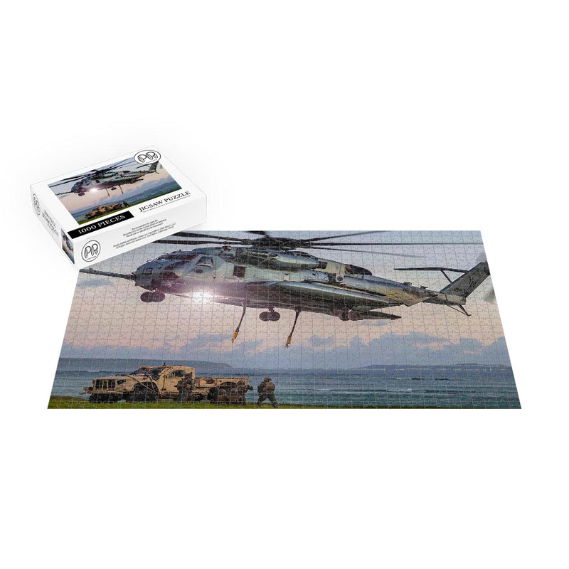 A Marine Corps CH-53E Super Stallion During Helicopter Support Team Training in Okinawa, Japan Jigsaw Puzzle