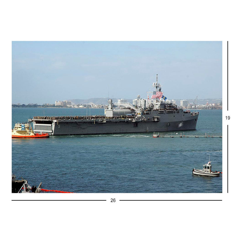 Amphibious Transport Dock USS Ogden (LPD 5) Departs San Diego For Deployment Jigsaw Puzzle