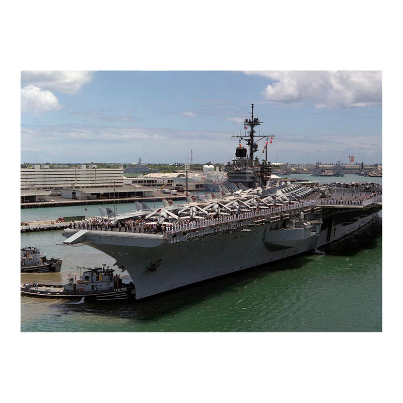Aircraft Carrier USS Ranger (CV 61) Docks at Naval Station Pearl Harbor, Hawaii Jigsaw Puzzle
