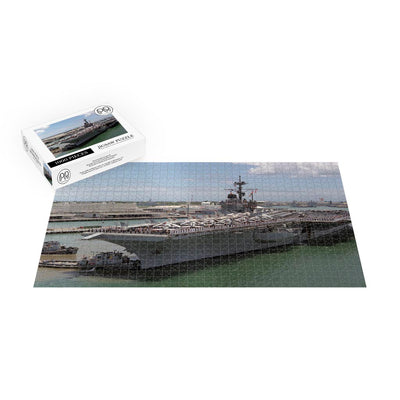 Aircraft Carrier USS Ranger (CV 61) Docks at Naval Station Pearl Harbor, Hawaii Jigsaw Puzzle