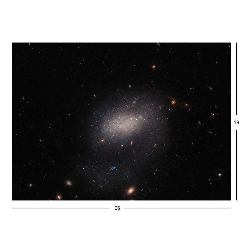 Hubble Telescope Image of the UGC 7983 with Asteriod Jigsaw Puzzle