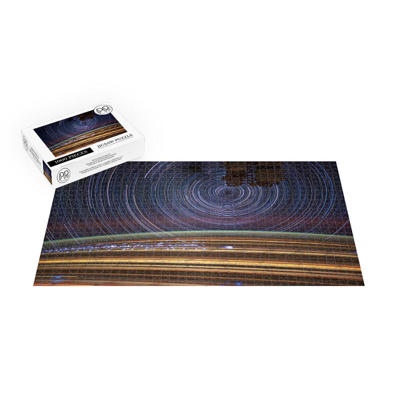 ISS Photograph of Stars in Motion From Earth Orbit Jigsaw Puzzle