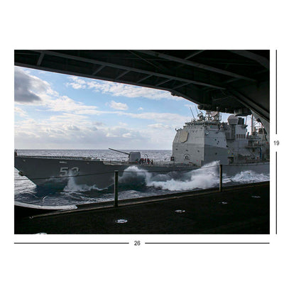 USS Mobile Bay Guided Missile Cruiser Close Up Jigsaw Puzzle