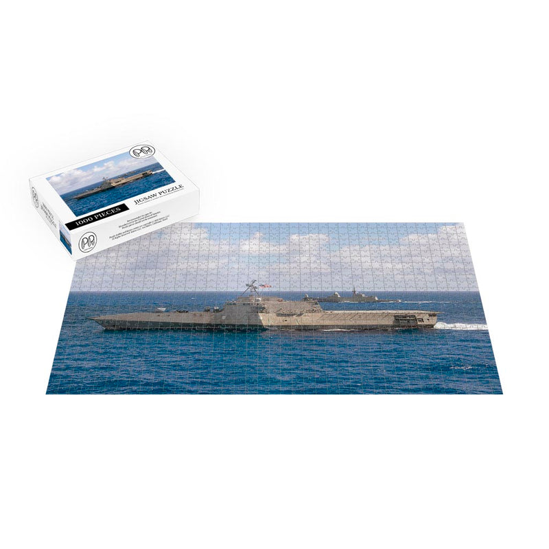 Littoral Combat Chip USS Manchester (LCS 14) Transits the Philippine Sea Jigsaw Puzzle
