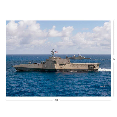 Littoral Combat Chip USS Manchester (LCS 14) Transits the Philippine Sea Jigsaw Puzzle
