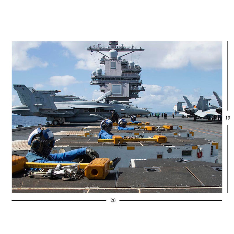 Aircraft Carrier USS Gerald R. Ford (CVN 78) Flight Deck Jigsaw Puzzle