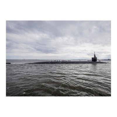 Ballistic Missile Submarine USS Wyoming (SSBN 742) At Naval Station Norfolk, VA Jigsaw Puzzle