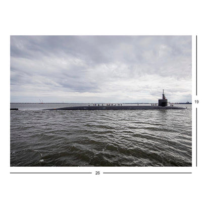 Ballistic Missile Submarine USS Wyoming (SSBN 742) At Naval Station Norfolk, VA Jigsaw Puzzle