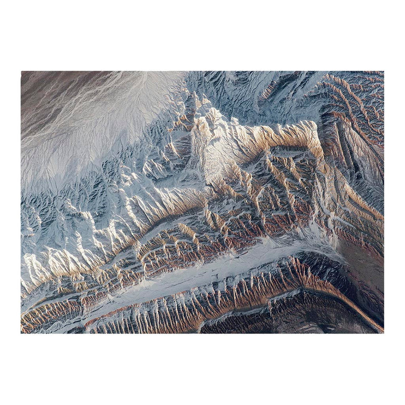 ISS Photograph of Snow and Ice Covered Tien Shan Mountains, China Jigsaw Puzzle