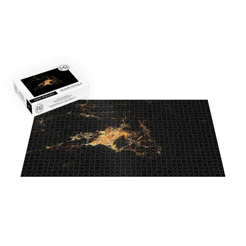 ISS Photograph of Athens At Night Jigsaw Puzzle