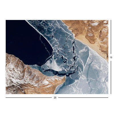 ISS Photograph of Icy Lake Paiku, Qinghai-Tibet Plateau Jigsaw Puzzle