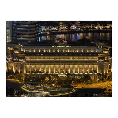 Fullerton Hotel of Singapore At Night Jigsaw Puzzle