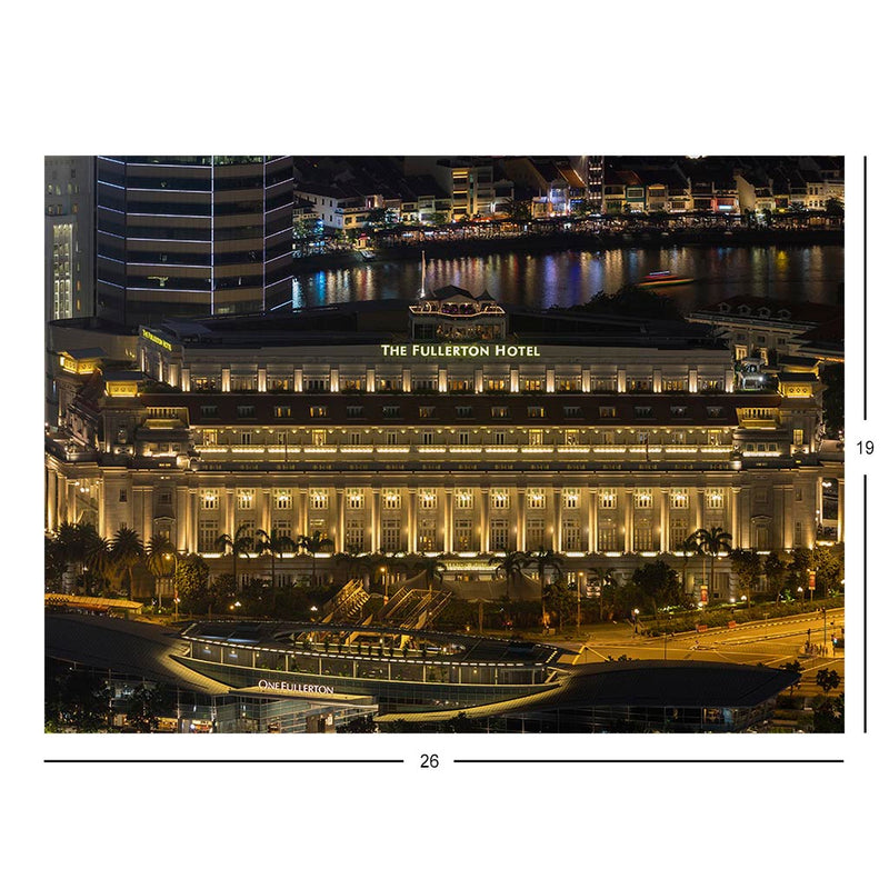 Fullerton Hotel of Singapore At Night Jigsaw Puzzle