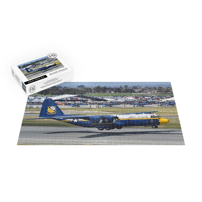 Fat Albert Takes Off From the Salinas Municipal Airport At The California International Airshow Jigsaw Puzzle