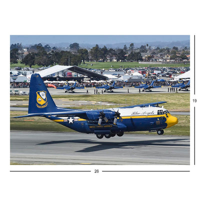 Fat Albert Takes Off From the Salinas Municipal Airport At The California International Airshow Jigsaw Puzzle