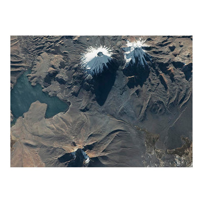 ISS Photograph of Volcanoes Parinacota and Pomerape in the Andes Mountains Jigsaw Puzzle