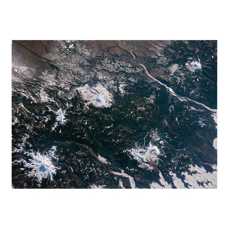 ISS Photograph of Four Cascade Mountain Volcanoes Jigsaw Puzzle