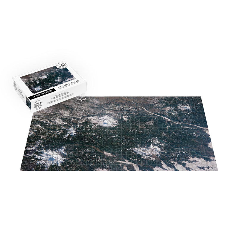 ISS Photograph of Four Cascade Mountain Volcanoes Jigsaw Puzzle